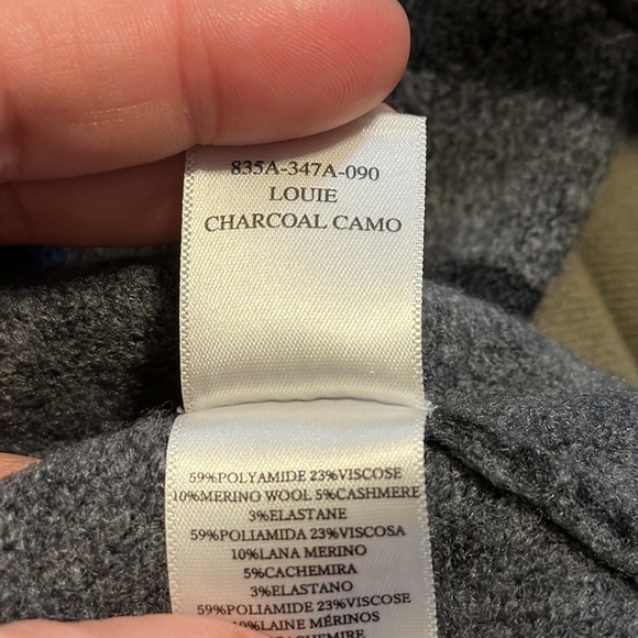 Rails Louie Charcoal Camo Sweater Size Large #835A-347A-090 - Picture 9 of 11